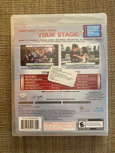 Disney Sing It High School Musical 3 Para Ps3 - Con Celofan (Usado)