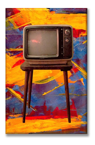 Cuadro Canva Televisión Vintage 60*90 Cm