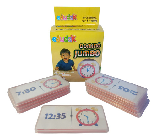 Dominó Para Niños Jumbo Reloj Juego Infantil 24 Piezas