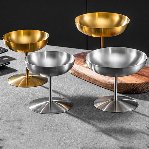 Copa De Sundae Bowl Postre Sorbet Towl Snack 150 Ml Plata