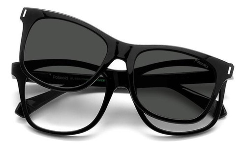 Lentes Polaroid Clip On Pld6202/cs 807 Black Polarizado