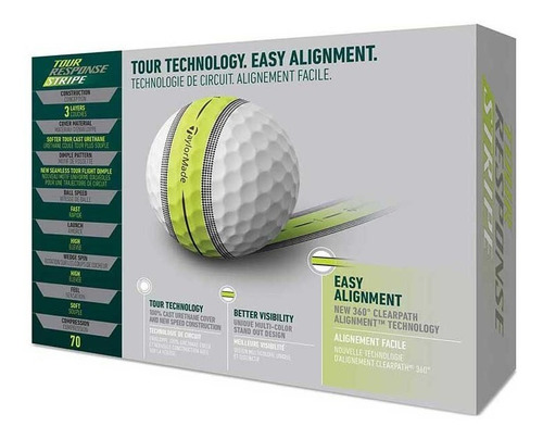 Imagen 3 de 5 de Kaddygolf Pelotas Golf Taylormade Tour Response Stripe X 12