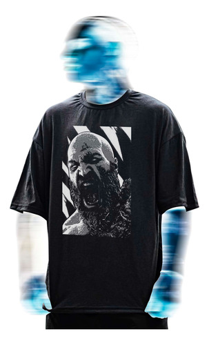 Playera Oversize Kratos God Of War 100% Algodón Serigrafía