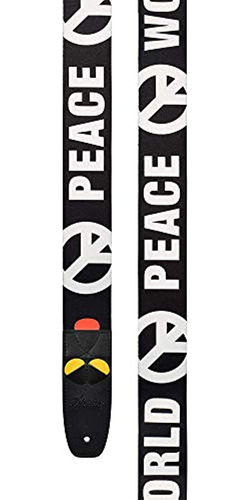 Amumu World Peace Guitar Strap Ajustable Para Guitarras Acús