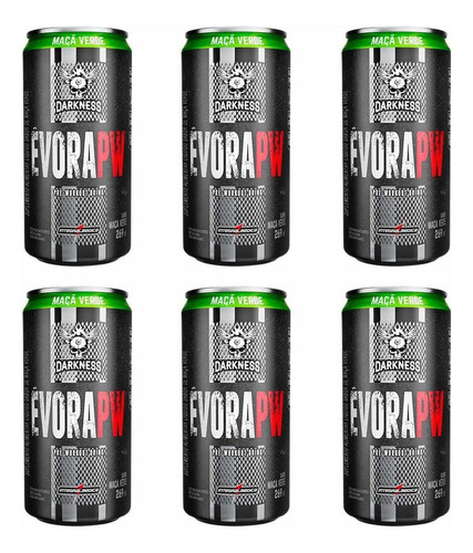 Évora Pw Drink Energético - 6 Un 269ml Maça Verde