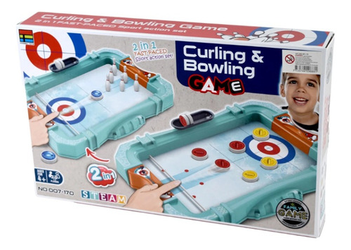 Juego De Mesa 2 En 1 Curling Y Bowling - Telecompras Cs