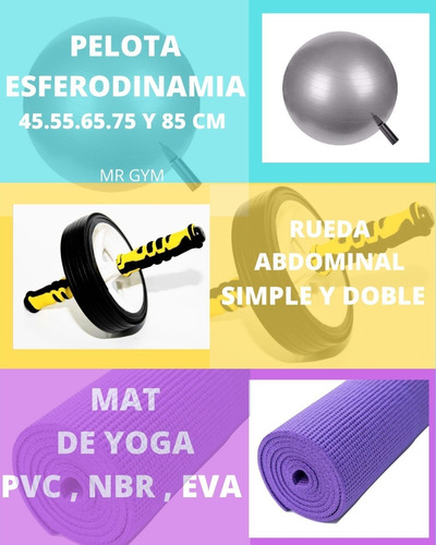 Colchoneta Gimnasia Alta Densidad 130 * 50 * 3 Impermeable Color Azul