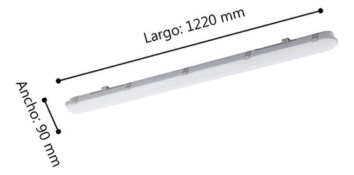 Lámpara Sobrepuesto Estanco Led 32w Ip65 61477