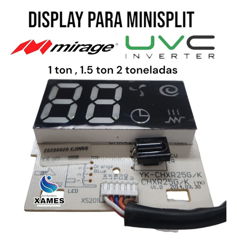 Tarjeta Display Para Minisplit Mirage Uvc Inverter