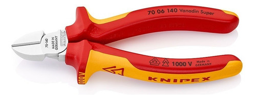 Alicate Corte Oblicuo Knipex 140 Mm Alemania Aislacion 1000v