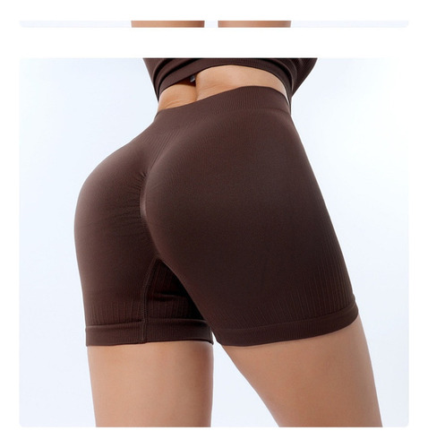 Pantalones Cortos Elásticos De Cintura Alta Para Entrenamien