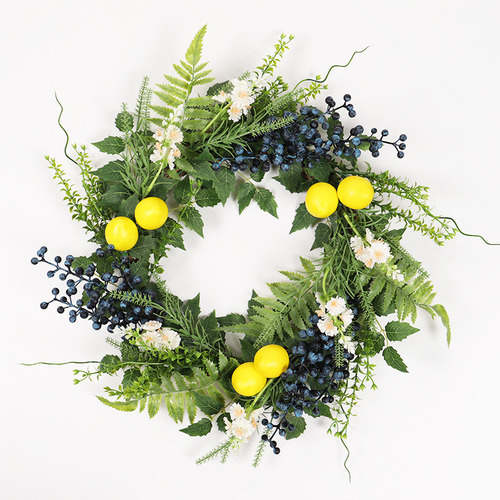 Simulação De Decoração De Casa Lemon Wreath