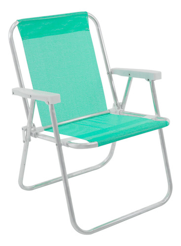 6x Cadeira Lazy 110kg Verde Alumínio Praia Camping Mormaii