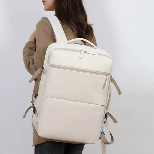 Mochila De Viaje Carry On Equipaje Cabina Avión Viral Amazon Gris Liso