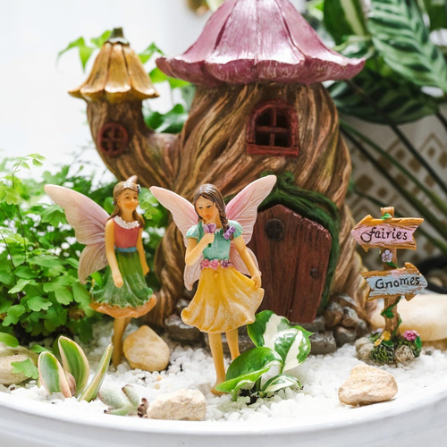 Casa De Hadas Para Jardín - Kit De Accesorios Y Hadas En Min