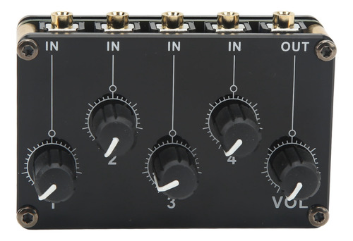Consola De Mini Placa De Sonido Portátil Con 4 Entradas Y 1