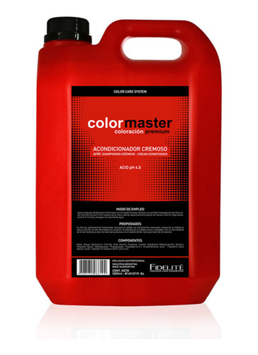 Acondicionador Cremoso Fidelité Colormaster Ácido Ph 4,5 5lt