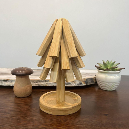Salvamanteles De Madera De Bambú, Juego De Salvamanteles En