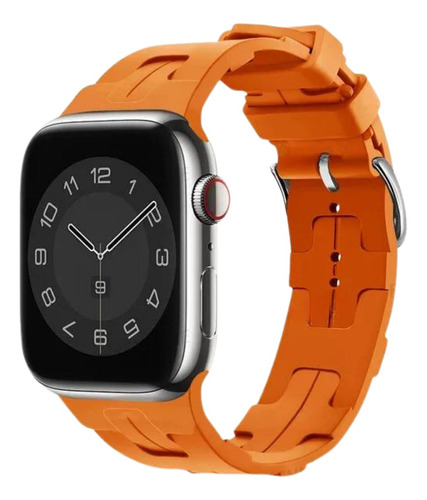 Cómoda pulsera Tratored para Apple Watch 42 44 45 49, color naranja, ancho 20 mm