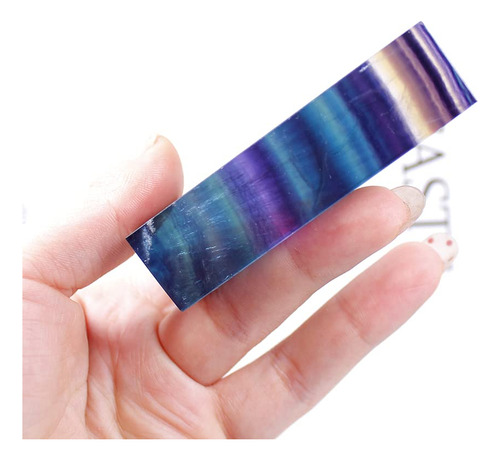 1 Pieza Cristal Fluorita Raya Arco Iris Natural Artesania