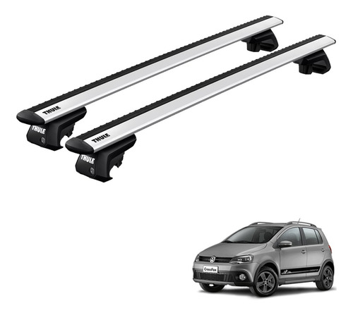 Rack Bagageiro Teto Vw Cross Fox Hatch 10 Até 2018 Evo Thule