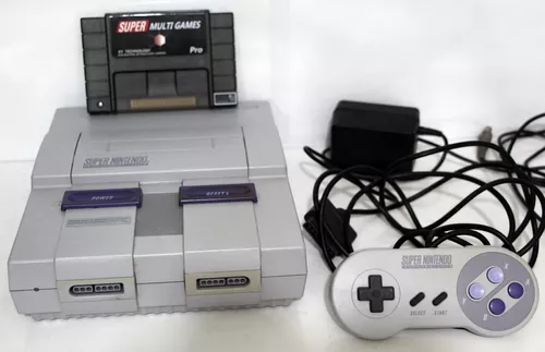 super nintendo 1 controle 1 jogo.