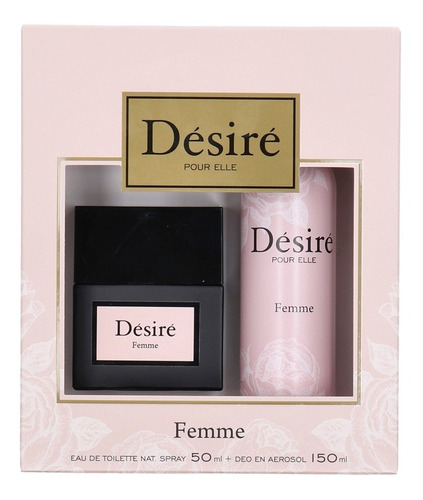 Set De Fragancias Desire Femme Edt 50ml Y Desodorante Ub