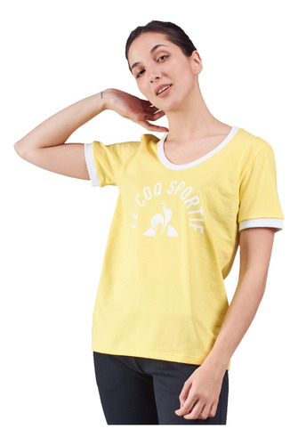 Remera Le Coq Sportif Lifestyle Mujer Logo W Amar-blanco Cli