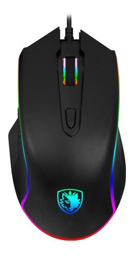 Mouse Gamer Sades Scythe 7 Botones Programables Luz Rgb