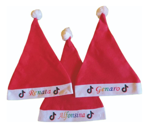 Gorros De Navidad Personalizado Pack 10 Unidades Super Ofert