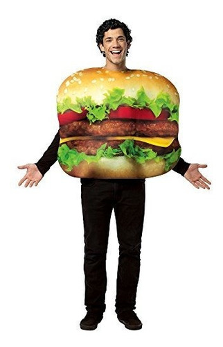 Imagen 1 de 1 de Disfraz Hombre - Disfraz De Hamburguesa Plana Con Queso Rast