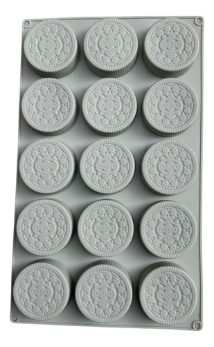 Molde De Silicona Oreo 15 Ranuras Jabon- Hogardecoonline Beige