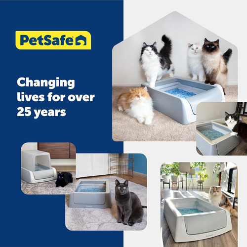 Arena De Cristal Para Gatos Petsafe 2 Unidades Azul