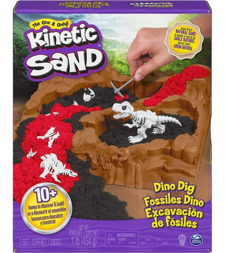 Kinetic Sand Set De Excavación De Dinosaurios Con Accesorios