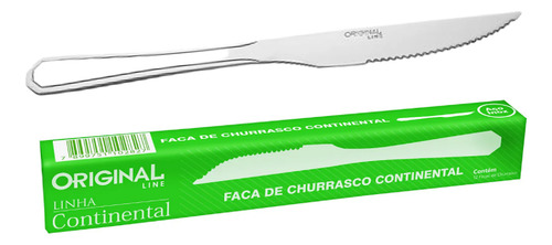 24 Faca Churrasco Continental 21,7 Cm Ref 0302 Cor Inox