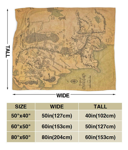 Lord Of The Ring (map) Ultra-soft Micro Fleece Blanket