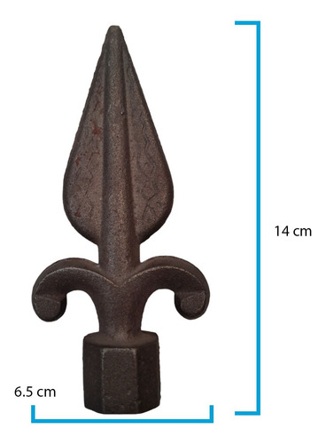 Figura Herrería Punta Lanza Cuad 1/2 Grande 10pz (med-evig)
