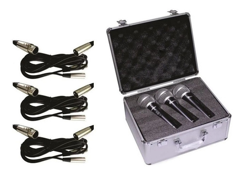 Micrófono Soundtrack Pro-58x3 Gris - Set De 3 Unidades Gris