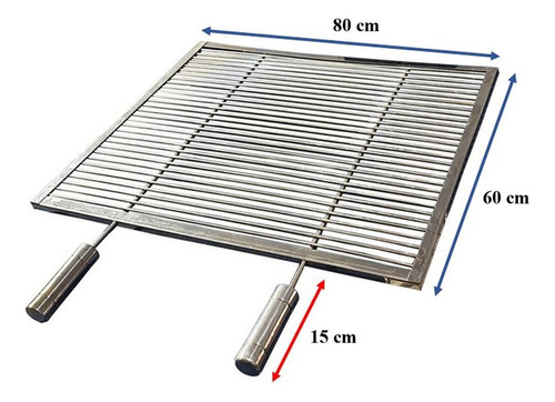 Grelha Uruguaia Aramada 80x60cm Inox 304  Churrasco Parrilla