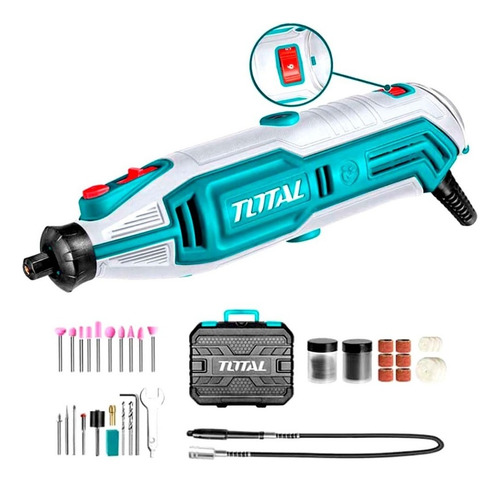 Mini Torno Total Tg513326 130w Velocidad Variable 109 Acces
