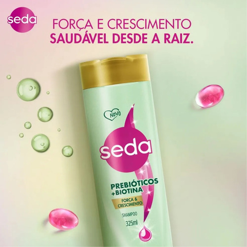 Shampoo Seda Força E Crescimento Prebióticos + Biotina 325ml