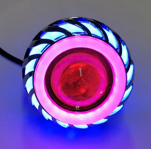 Lupa Led Faro Ojo De Angel Y Demonio Motos Auto Tipo Turbina