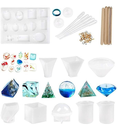 A Moldes Silicona Resina Para Velas Incluye Kit De 48 Piezas