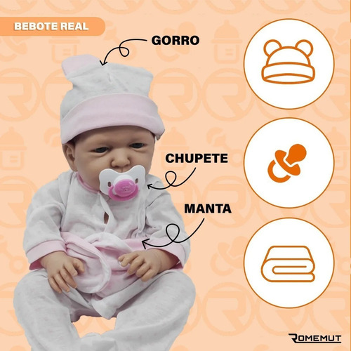 Imagen 6 de 6 de Bebe Reborn Bebote Real Muñeco Cuerpito Plastisol Cuotas