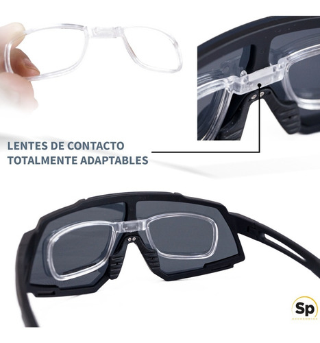 Imagen 6 de 10 de Lentes Deportivos Para Ciclismo Polarizados Unisex 4 Micas
