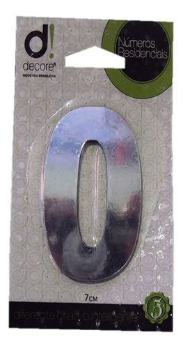 Numero Aluminio Espelhado Apartamento 0 7cm 14