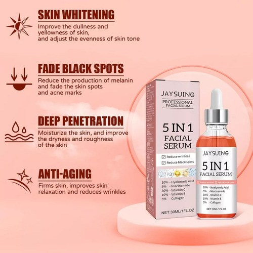 Esencia Facial 5 En 1 Antiarrugas, Reafirmante Y Que Decolor