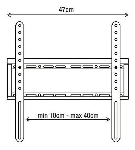 Imagen 2 de 2 de Soporte Tv Pared Fijo 65 60 55 50 42 40 Pulgadas Reforzado