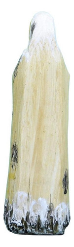 Imagem Nossa Senhora Fatima Resina Madeira Envelhecida 15cm