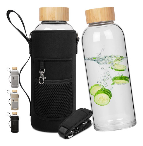 Botella De Agua Deportiva Ferexer De Vidrio De Borosilicato